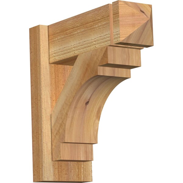 Ekena Millwork Merced Rough Sawn Arts and Crafts Outlooker, Western Red Cedar, 6"W x 16"D x 16"H OUT06X16X16MRC03RWR - main